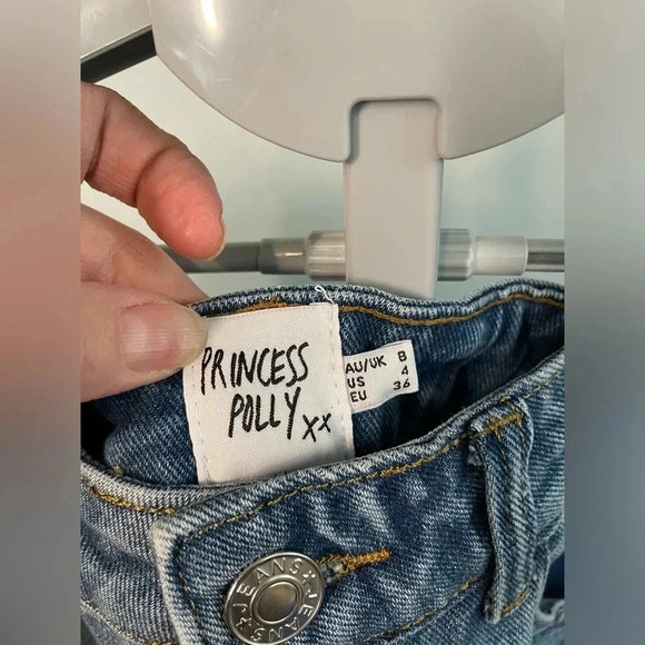 Princess Polly Size‎ 4 distressed denim Women’s Jeans B12 - Picture 5 of 9